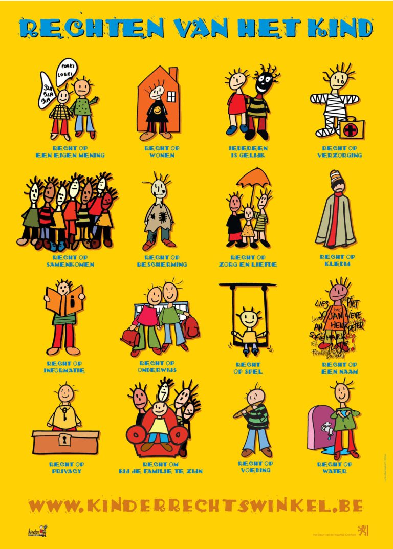 Affiche Rechten van het kind - geel