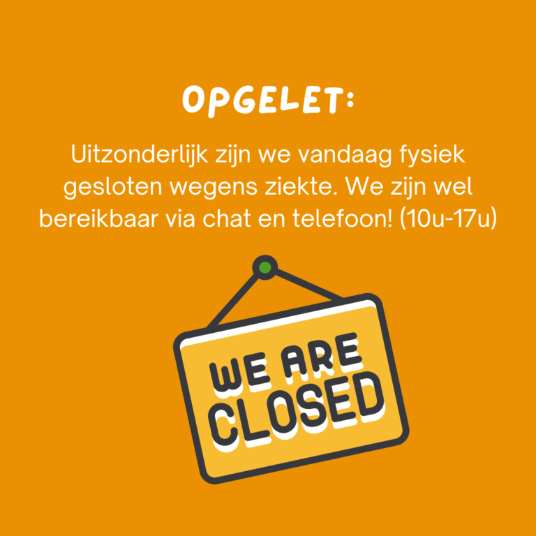 Uitzonderlijk gesloten 21/5
